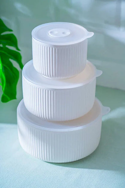 Acar Pure Carmen Kapaklı Porselen 6 Parça Kase Seti