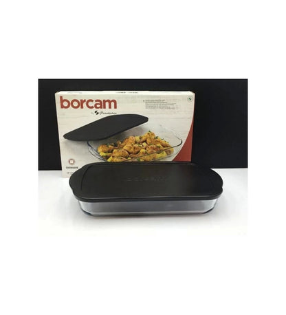 Paşabahçe Borcam Plastik Kapaklı Dikdörtgen Borosilikat Cam Fırın Kabı – 59124