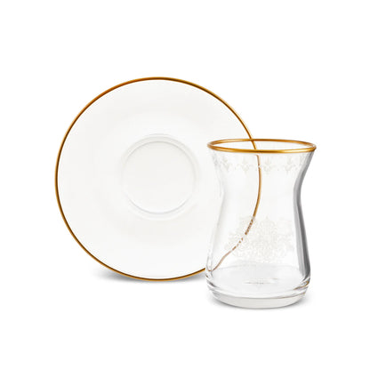 Karaca Gent 12 Piece Tea Set for 6 People – Gold