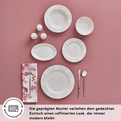 Karaca Forever Bone China New Olio 53 Parça 12 Kişilik Yemek Takımı – Beyaz