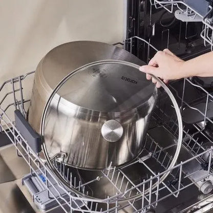 Karaca Elite 34 cm Stainless Steel Pot – 15.7 L, Induction Compatible