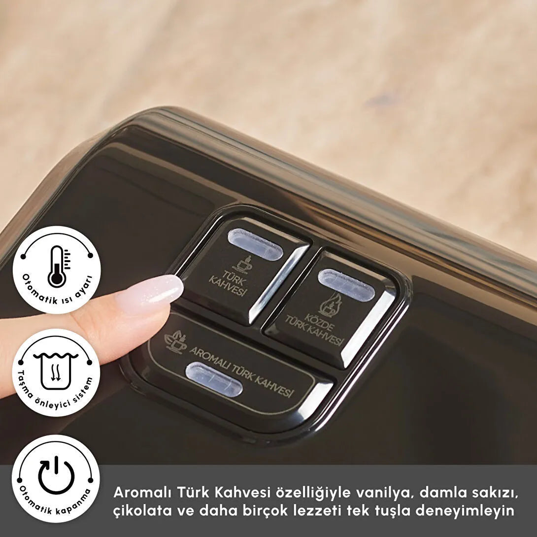 Karaca Hatır Hüp Düet Aroma İkili Türk Kahve Makinesi Space Gray – Çift Cezveli Türk Kahvesi Makinesi