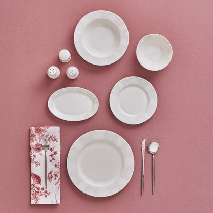 Karaca Forever Bone China New Olio 12 Kişilik 53 Parça Yemek Takımı – Beyaz