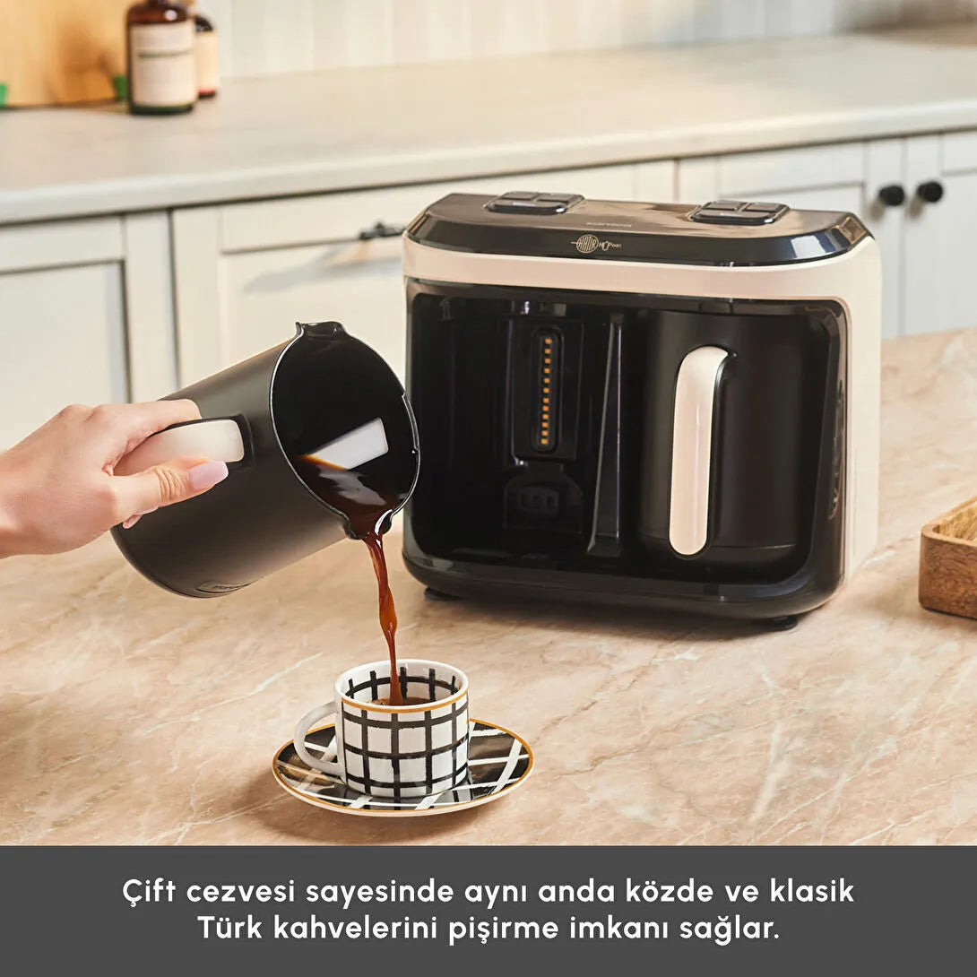 Karaca Hatır Hüp Düet Aroma İkili Türk Kahve Makinesi Space Gray – Çift Cezveli Türk Kahvesi Makinesi