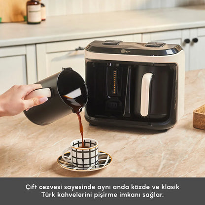 Karaca Hatır Hüp Düet Aroma İkili Türk Kahve Makinesi Space Gray – Çift Cezveli Türk Kahvesi Makinesi