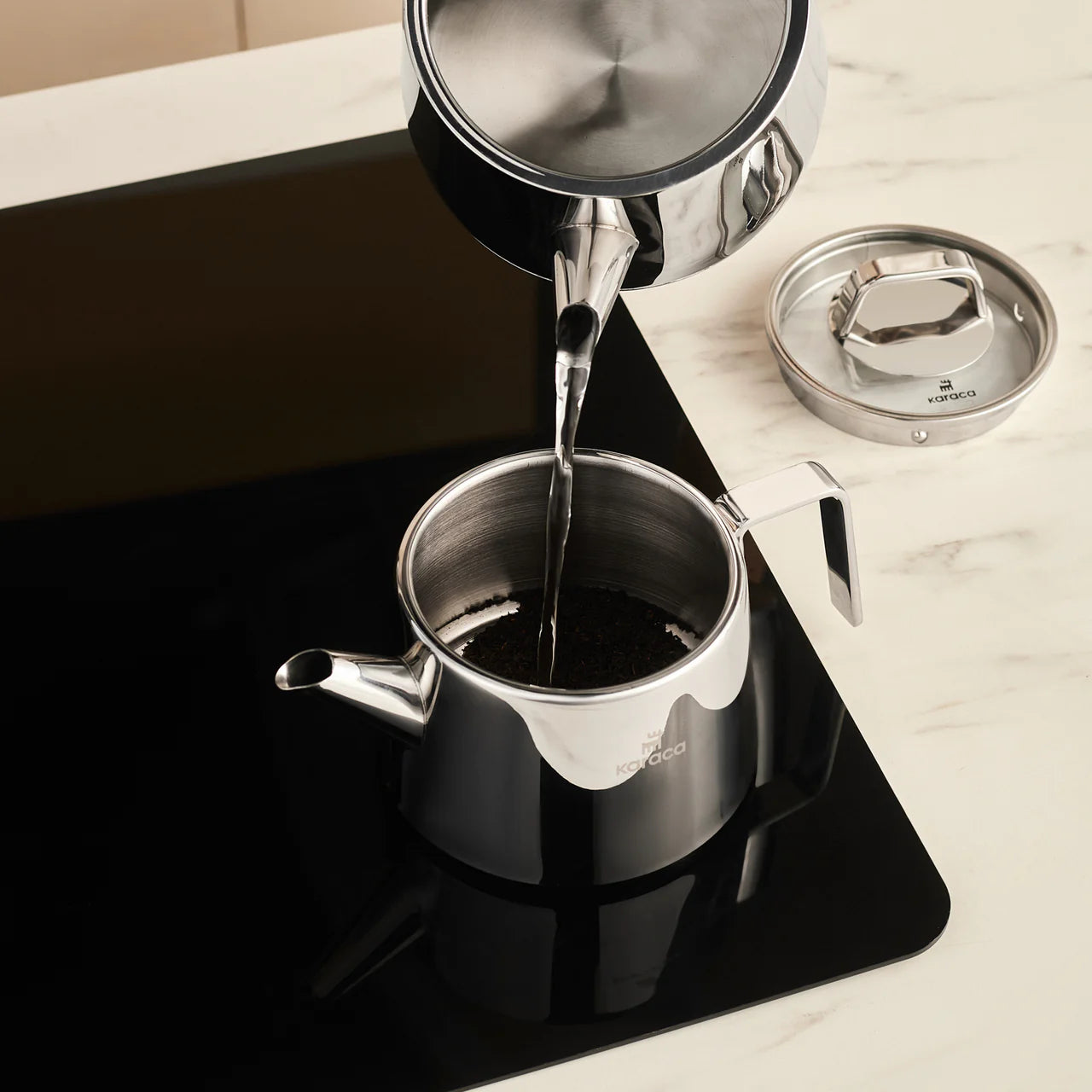 Karaca Steelina Paslanmaz Çelik Çaydanlık Takımı – İndüksiyon Uyumlu