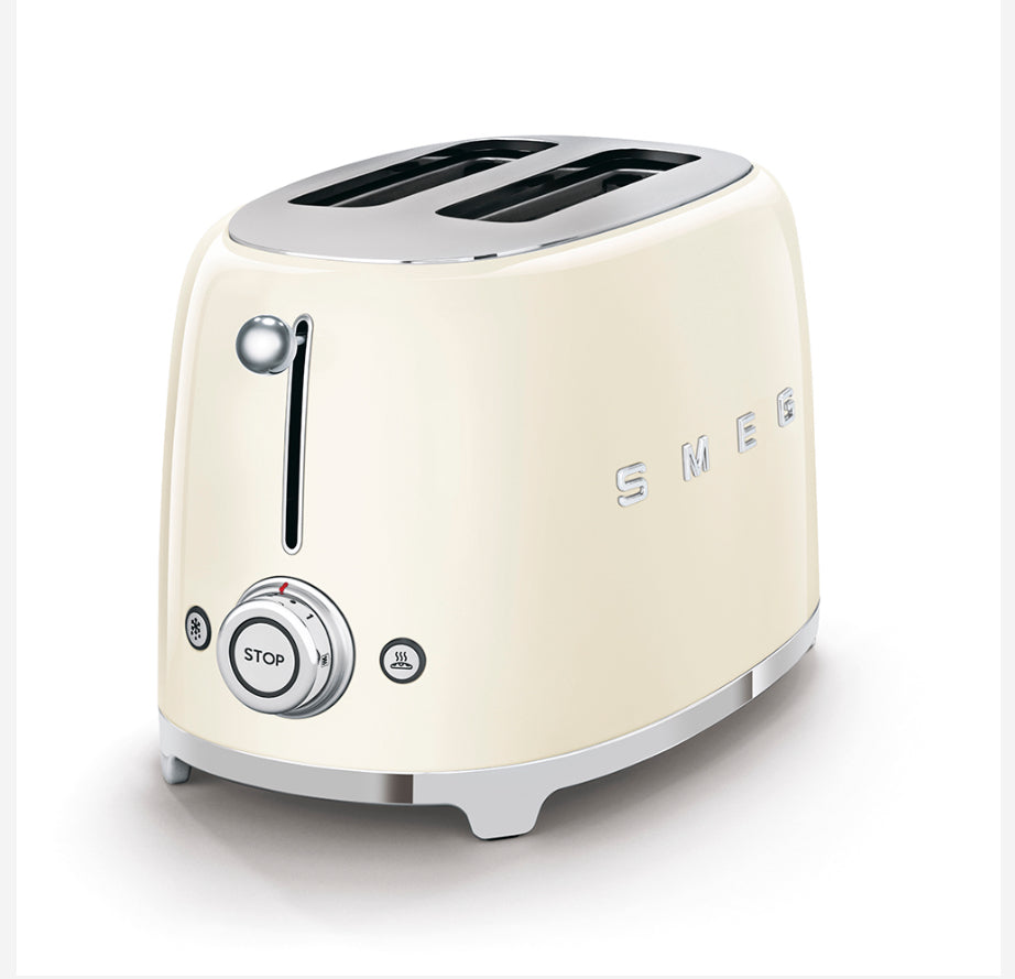SMEG TSF01CREU Krem Ekmek Kızartma Makinesi – 2 Dilim, Retro 50’s Style, 950W