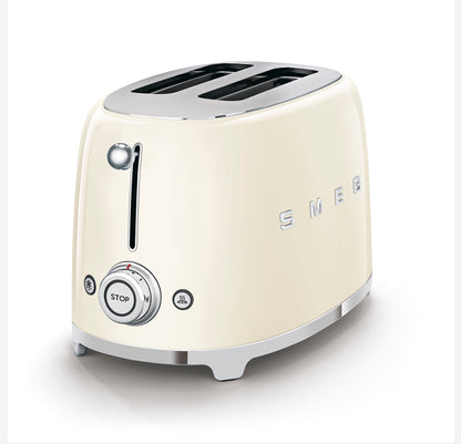SMEG TSF01CREU Krem Ekmek Kızartma Makinesi – 2 Dilim, Retro 50’s Style, 950W