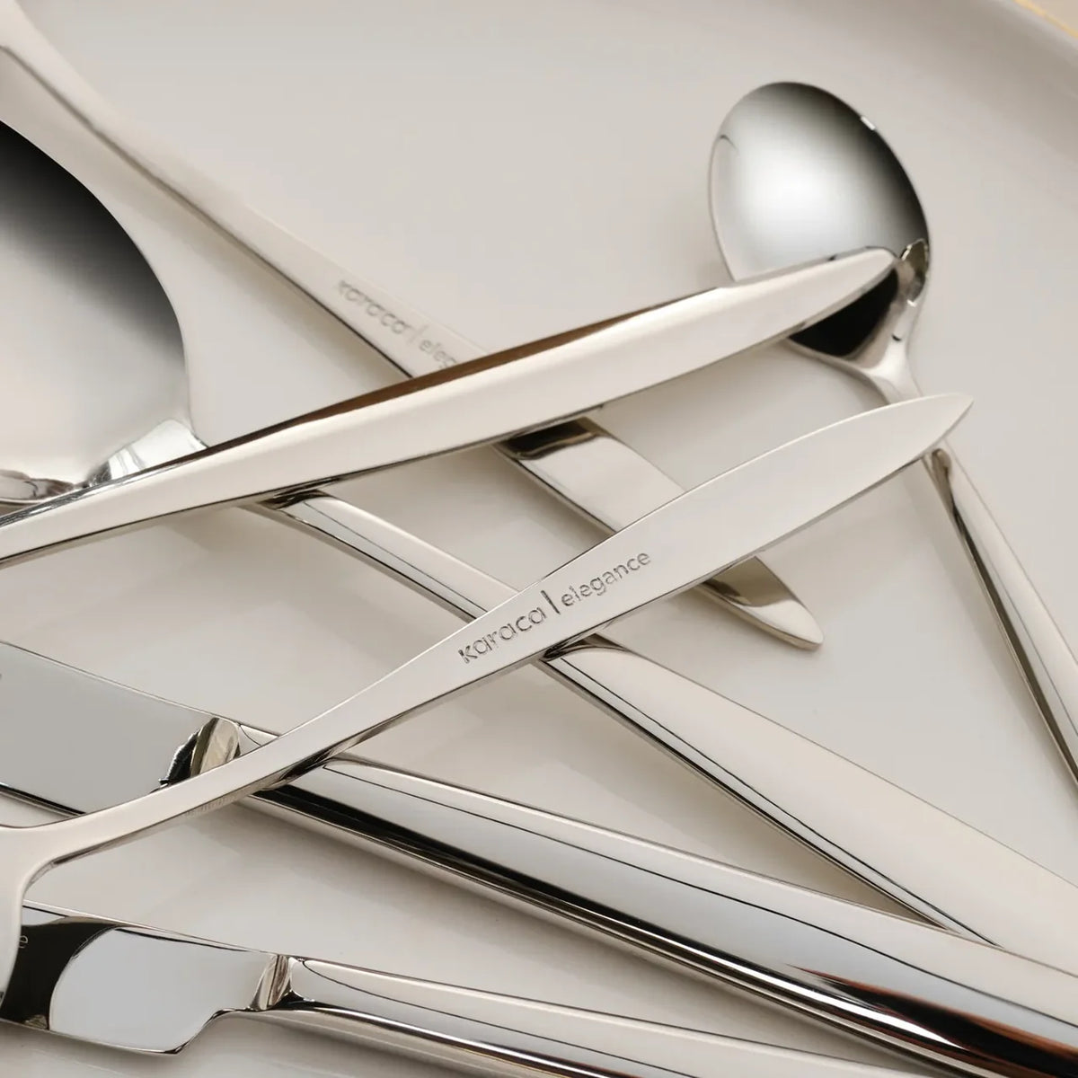 Karaca Novara Elegance 84-Piece 12-Person Cutlery Set – Stylish Tableware Set