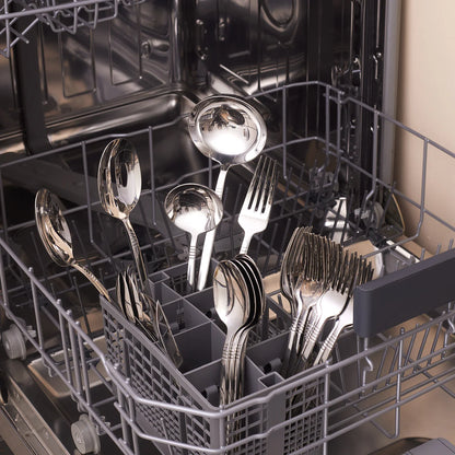 Karaca Nil 91 Stuks 18/10 Roestvrijstalen Vork Lepel Mes Set – Met Serviesset