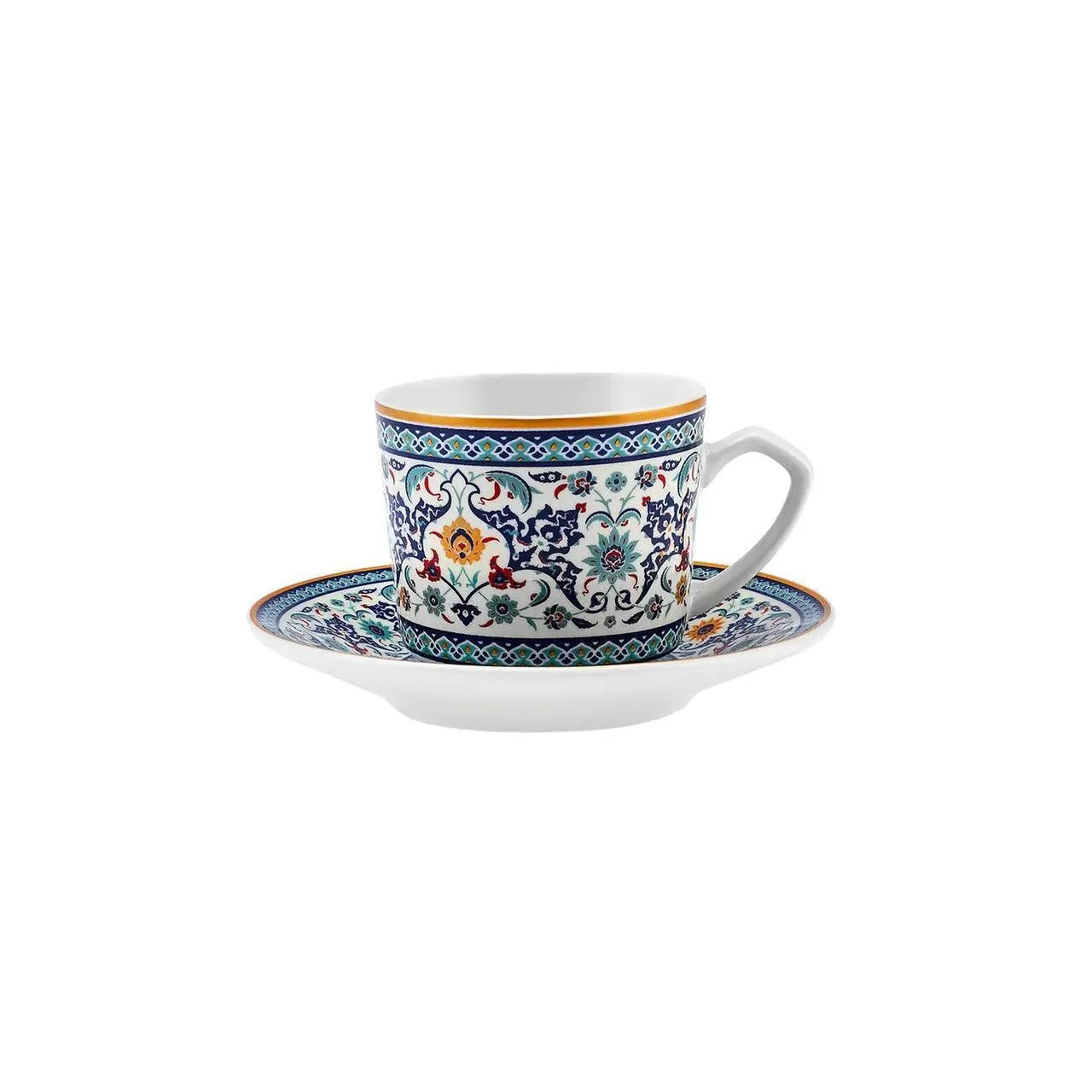Karaca Beylerbeyi 6 Person Coffee Cup Set, 80 ml, Patterned Porcelain