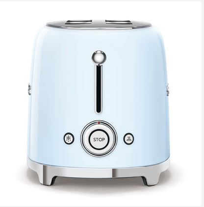 SMEG TSF01PBEU Pastelblauwe broodrooster – 2 sneden, 50's retro-stijl, 950W