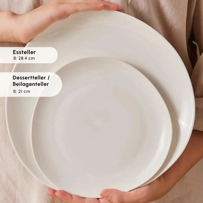 Karaca Streamline Rubicon 24 Piece 6 Person Bone China Dinner Set – White