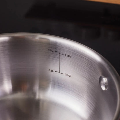 Karaca Elite Paslanmaz Çelik Sığ Tencere 16 cm – İndüksiyon Uyumlu