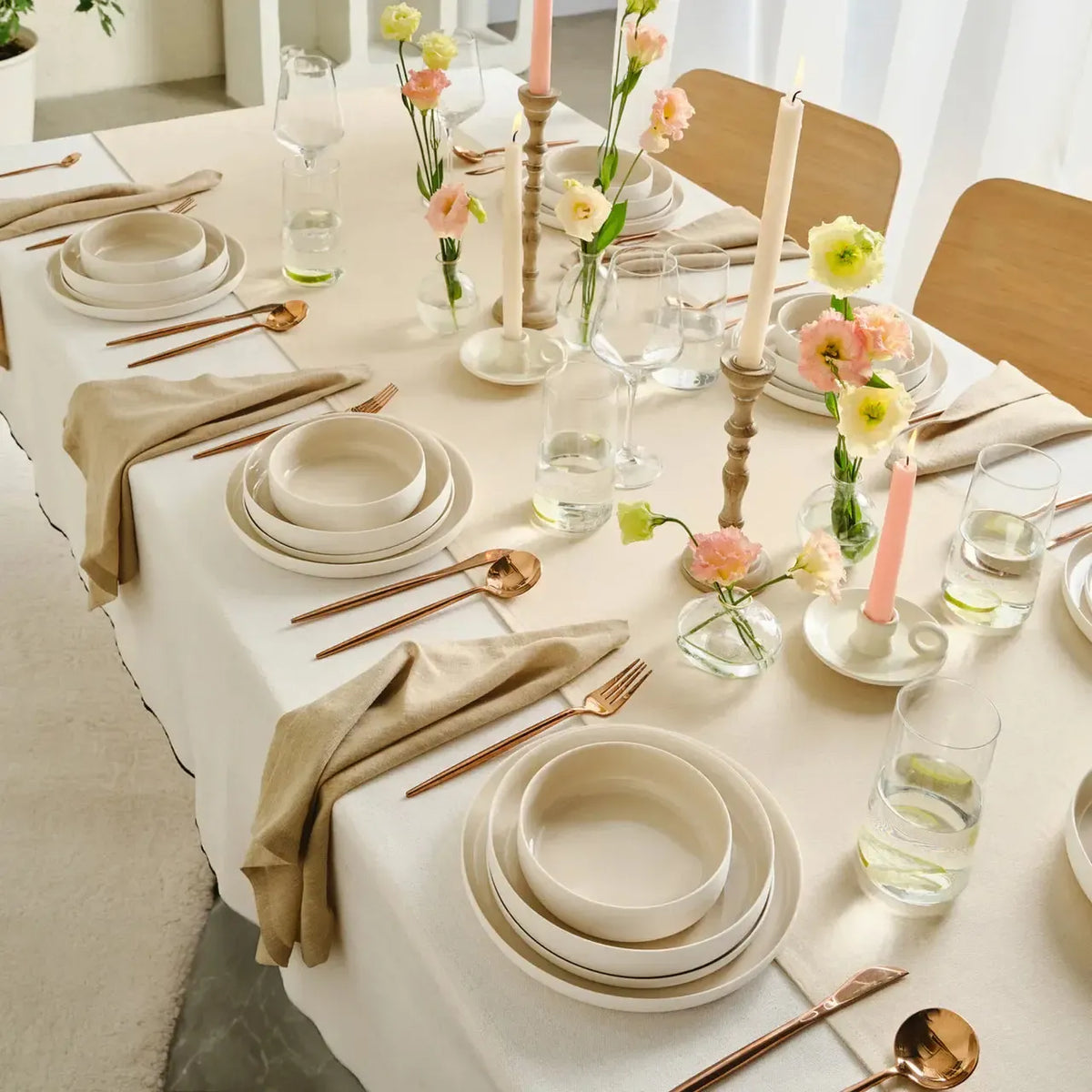Karaca Earth Collection 24 Piece 6 Person Dinner Set – Organic Forms