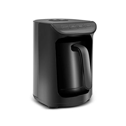 Karaca Hatır Ember Turkish Coffee Machine Shiny Black – 5 Cup Capacity, Rich Foam, 535 W | 6-Person Cup Set and 100 gr Karaca Hatır Coffee Gifted