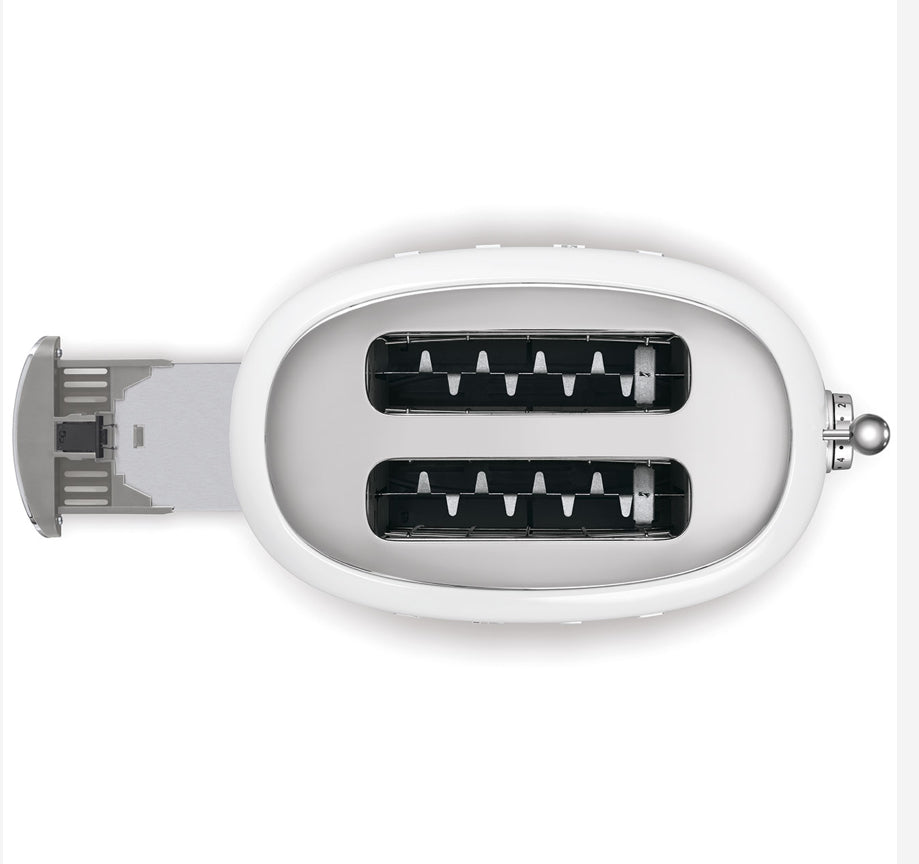 SMEG TSF01WHEU Witte Broodrooster – 2 Sneden, Retro 50's Stijl, 950W