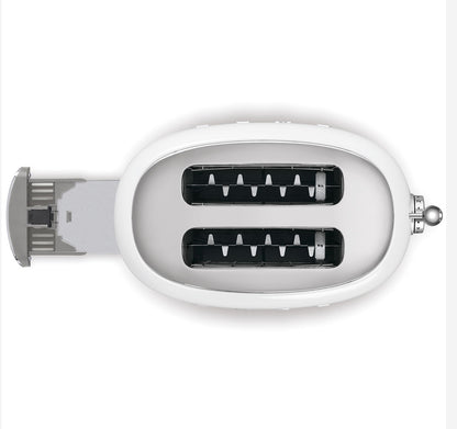 SMEG TSF01WHEU Witte Broodrooster – 2 Sneden, Retro 50's Stijl, 950W