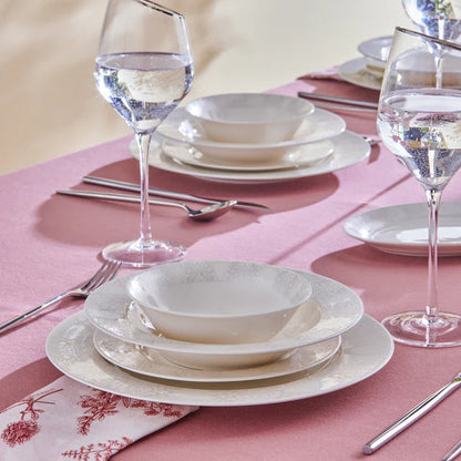 Karaca Forever Bone China New Olio 12 Kişilik 53 Parça Yemek Takımı – Beyaz