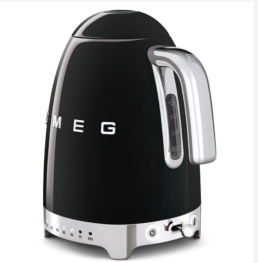 Smeg KLF04BLEU Değişken Sıcaklık Ayarlı Su Isıtıcısı 1,7 L – Siyah (50’ler Serisi)