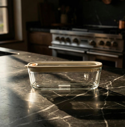 Acar Maxwell Borosilicaat Glazen Bewaarbak 560 ml Vacuüm Siliconen Deksel Rechthoekig