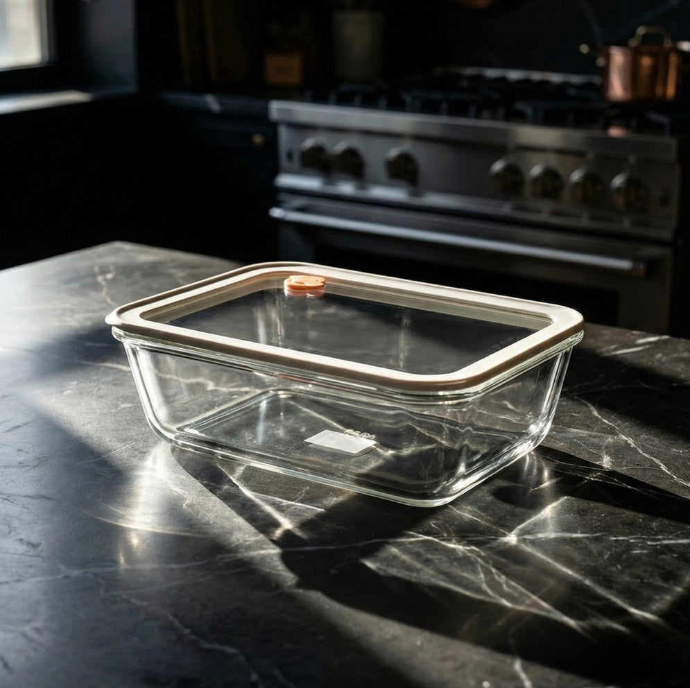 Acar Maxwell Borosilicaat Glazen Bewaarbak 1400 ml Vacuüm Siliconen Deksel