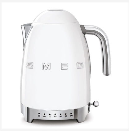 SMEG KLF04WHEU 1,7L Waterkoker – Instelbare Temperatuur, Wit