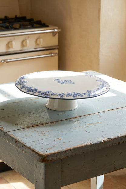 Acar Vintage Garden Porselen Ayaklı Sunum Standı – Şık Pasta ve İkram Servis Tabağı