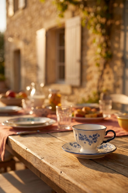 Acar Vintage Garden 6 Kişilik Porselen Çay Fincan Takımı – Şık Çay Seti