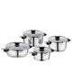 Pera Steel Cookware Set – Strainer Lid, Multi-Purpose Use