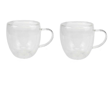 Schafer 2-delige Dubbelwandige Cappuccino Glas Set 250 ml