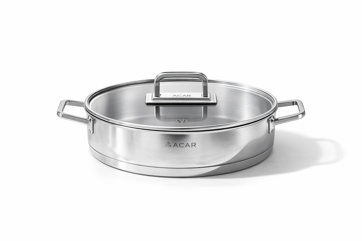 Acar Karat 8-delige Stalen Pannenset – 22 / 24 / 26 / 28 cm Roestvrij Staal, 2 Jaar Garantie