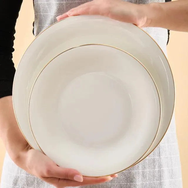 Karaca Fine Pearl Fame 58 Parça 12 Kişilik Yemek Takımı Gold Detayli-Yemek Takimi-Prenseshome Leyweg-Prenseshome Leyweg