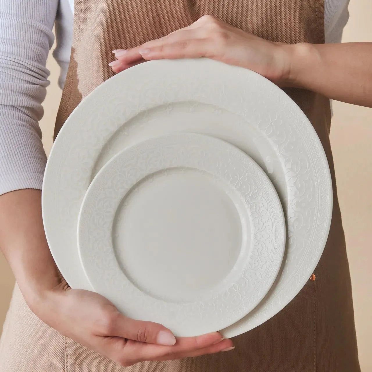 Karaca New Dome Porselen 6 Kişilik 24 Parça Sofra Takımı – Beyaz Zarafet-Yemek Takimi-Prenseshome Leyweg-Prenseshome Leyweg