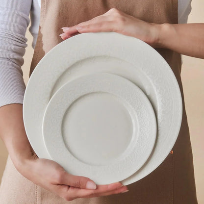 Karaca New Dome Porselen 6 Kişilik 24 Parça Sofra Takımı – Beyaz Zarafet-Yemek Takimi-Prenseshome Leyweg-Prenseshome Leyweg