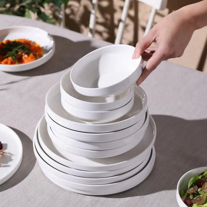 Karaca Felix 6 Kişilik 18 Parça Porselen Yemek Takımı - Beyaz-Yemek Takimi-Prenseshome Leyweg-Prenseshome Leyweg