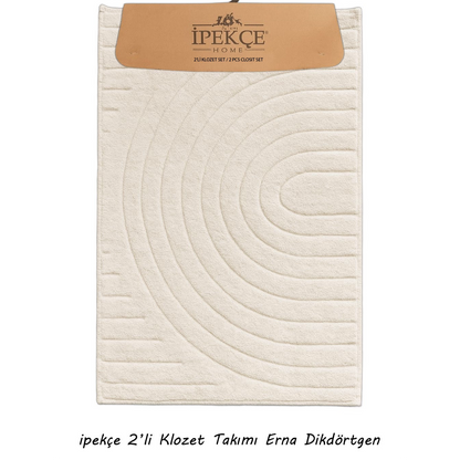 İpekçe Pamuklu 2’li Banyo Paspas Seti Sunset - Dikdörtgen (60x100 cm & 50x60 cm)-Banyo ürünleri-Prenseshome Leyweg-Prenseshome Leyweg