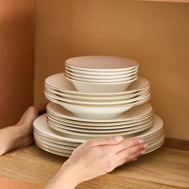 Karaca Fine Pearl Fame 58 Parça 12 Kişilik Yemek Takımı Gold Detayli-Yemek Takimi-Prenseshome Leyweg-Prenseshome Leyweg