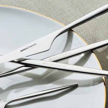 Karaca 316+ Moongate Platin 84 Parça 12 Kişilik Premium Paslanmaz Çatal Kaşık Bıçak Takımı-Sofra ürünleri-Prenseshome Leyweg-Prenseshome Leyweg