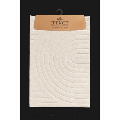 İpekçe Pamuklu 2’li Banyo Paspas Seti Sunset - Dikdörtgen (60x100 cm & 50x60 cm)-Banyo ürünleri-Prenseshome Leyweg-Prenseshome Leyweg