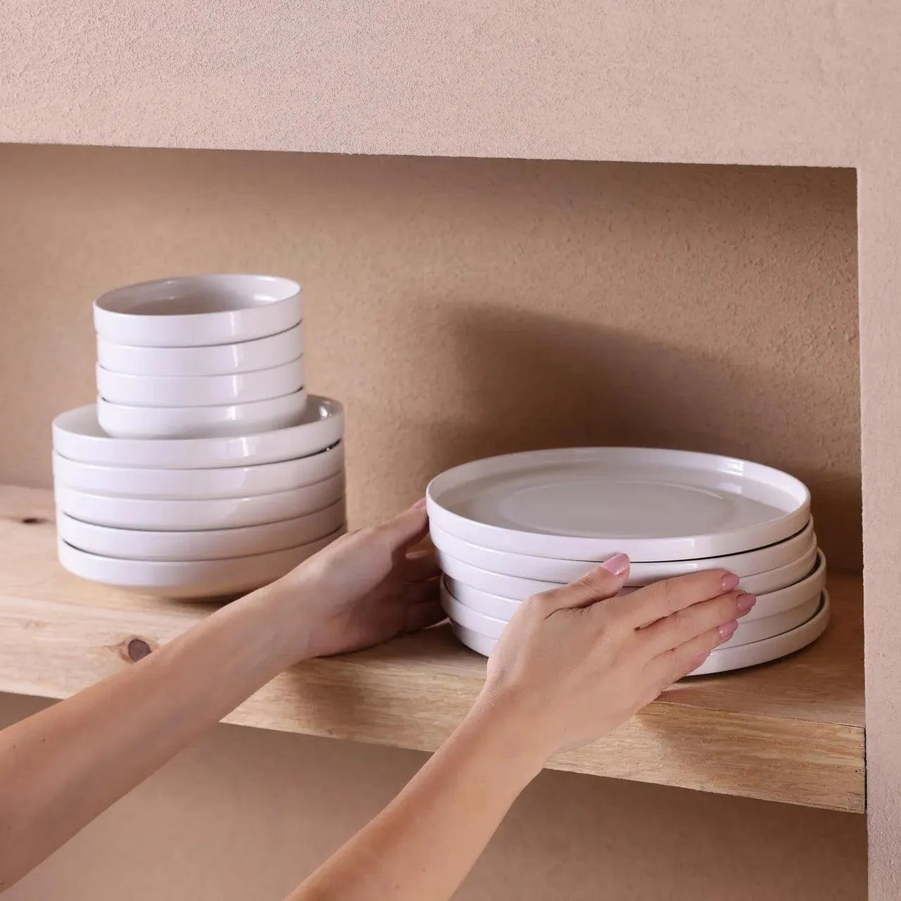 Karaca Felix 6 Kişilik 18 Parça Porselen Yemek Takımı - Beyaz-Yemek Takimi-Prenseshome Leyweg-Prenseshome Leyweg