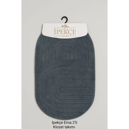 İpekçe Pamuklu 2’li Banyo Paspas Seti Erna - Oval (60x100 cm & 50x60 cm)-Prenseshome Leyweg-Prenseshome Leyweg