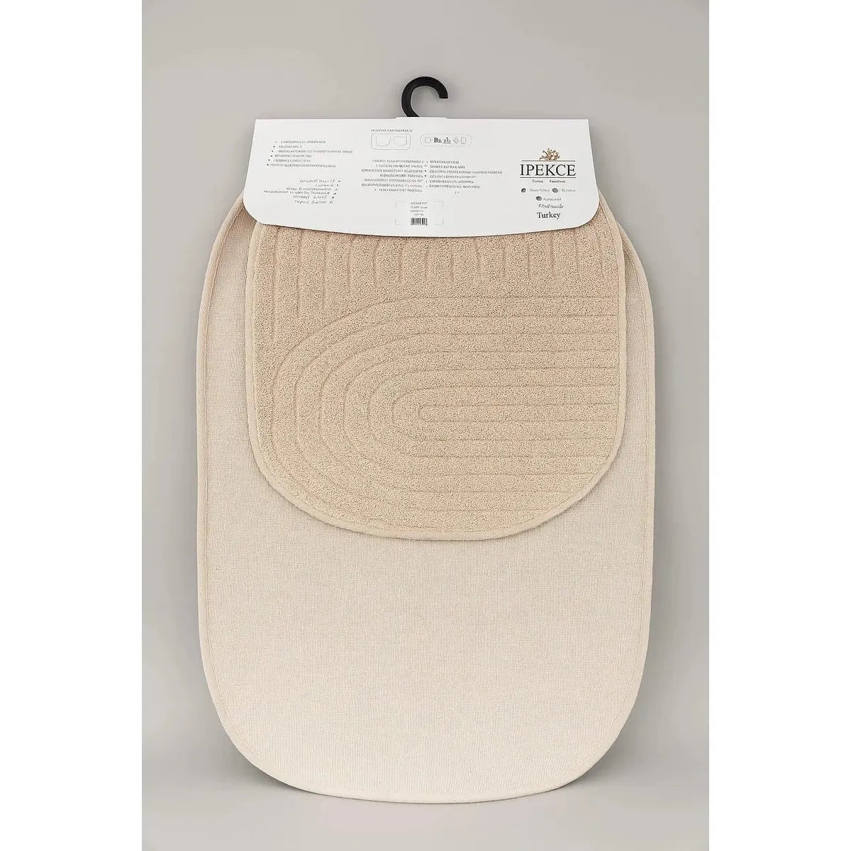 İpekçe Pamuklu 2’li Banyo Paspas Seti Erna - Oval (60x100 cm & 50x60 cm)-Prenseshome Leyweg-Prenseshome Leyweg
