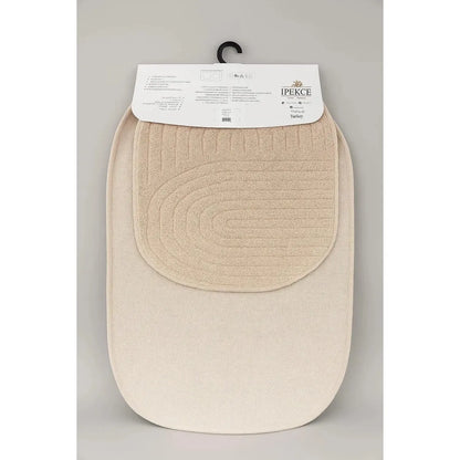 İpekçe Pamuklu 2’li Banyo Paspas Seti Erna - Oval (60x100 cm & 50x60 cm)-Prenseshome Leyweg-Prenseshome Leyweg