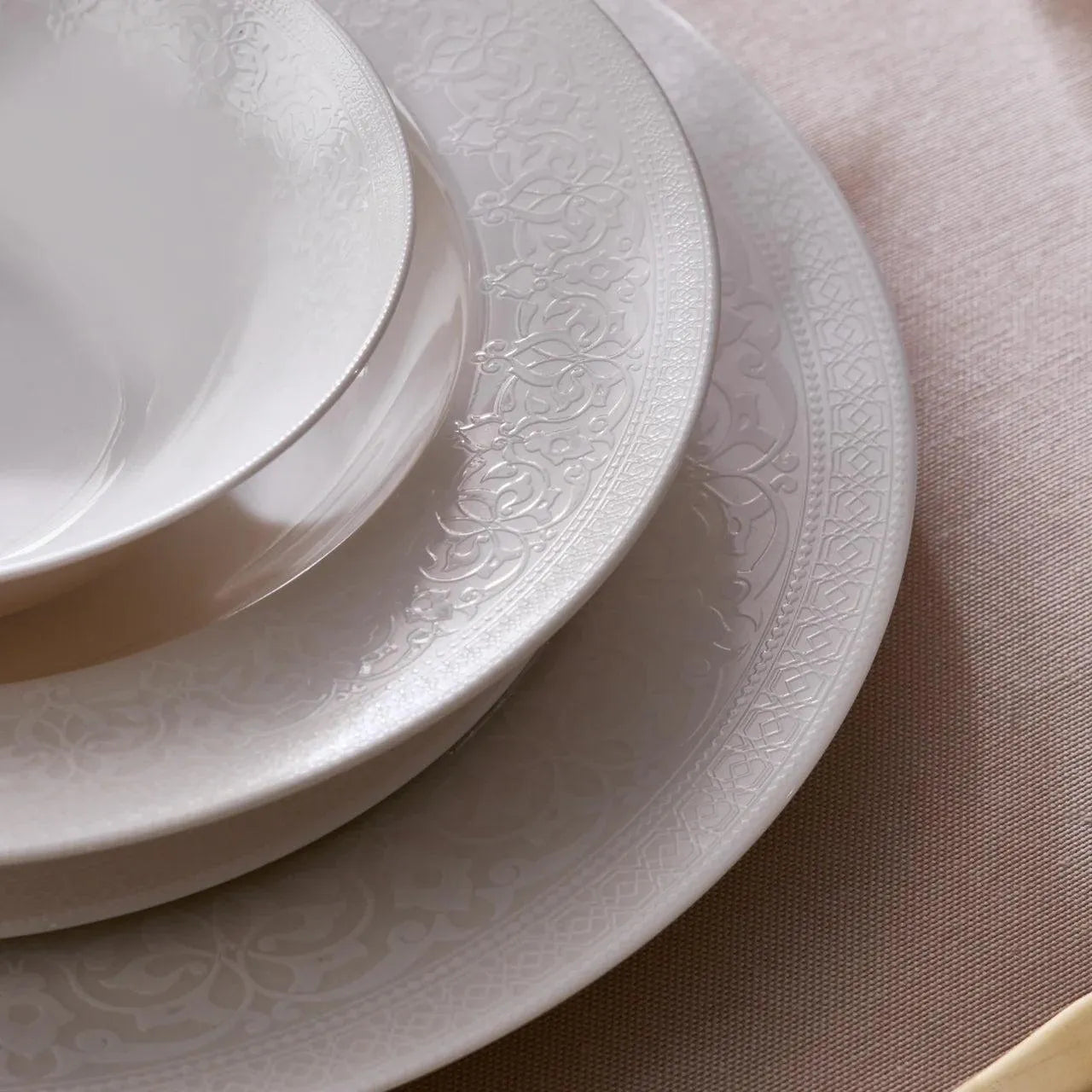 Karaca New Dome Porselen 6 Kişilik 24 Parça Sofra Takımı – Beyaz Zarafet-Yemek Takimi-Prenseshome Leyweg-Prenseshome Leyweg