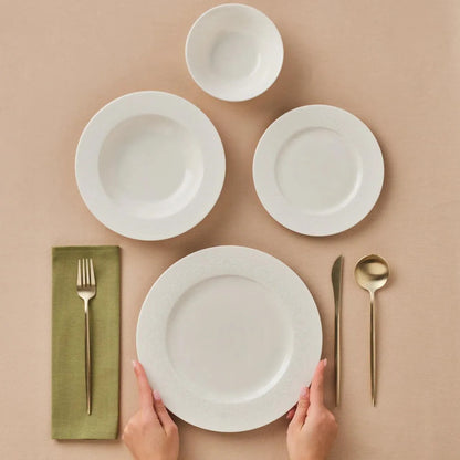 Karaca New Dome Porselen 6 Kişilik 24 Parça Sofra Takımı – Beyaz Zarafet-Yemek Takimi-Prenseshome Leyweg-Prenseshome Leyweg