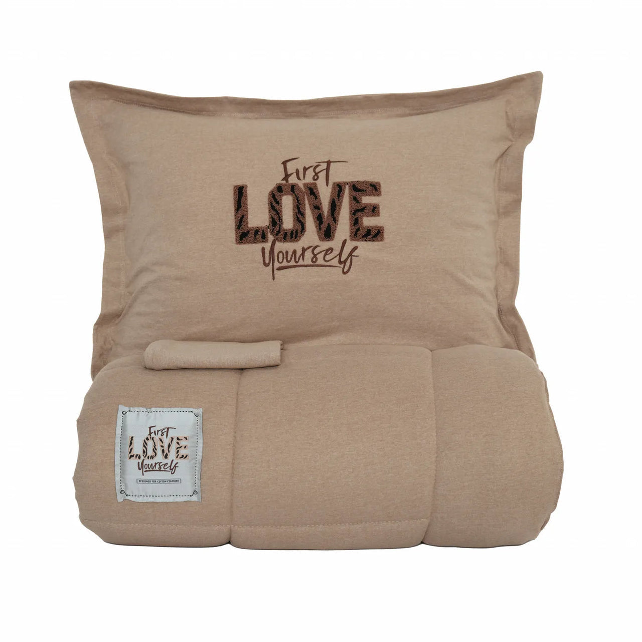 Karaca Home Motto Cotton Comfort Çift Kişilik Uyku Seti – Bej-Yatak Odasi-Prenseshome Leyweg-Prenseshome Leyweg