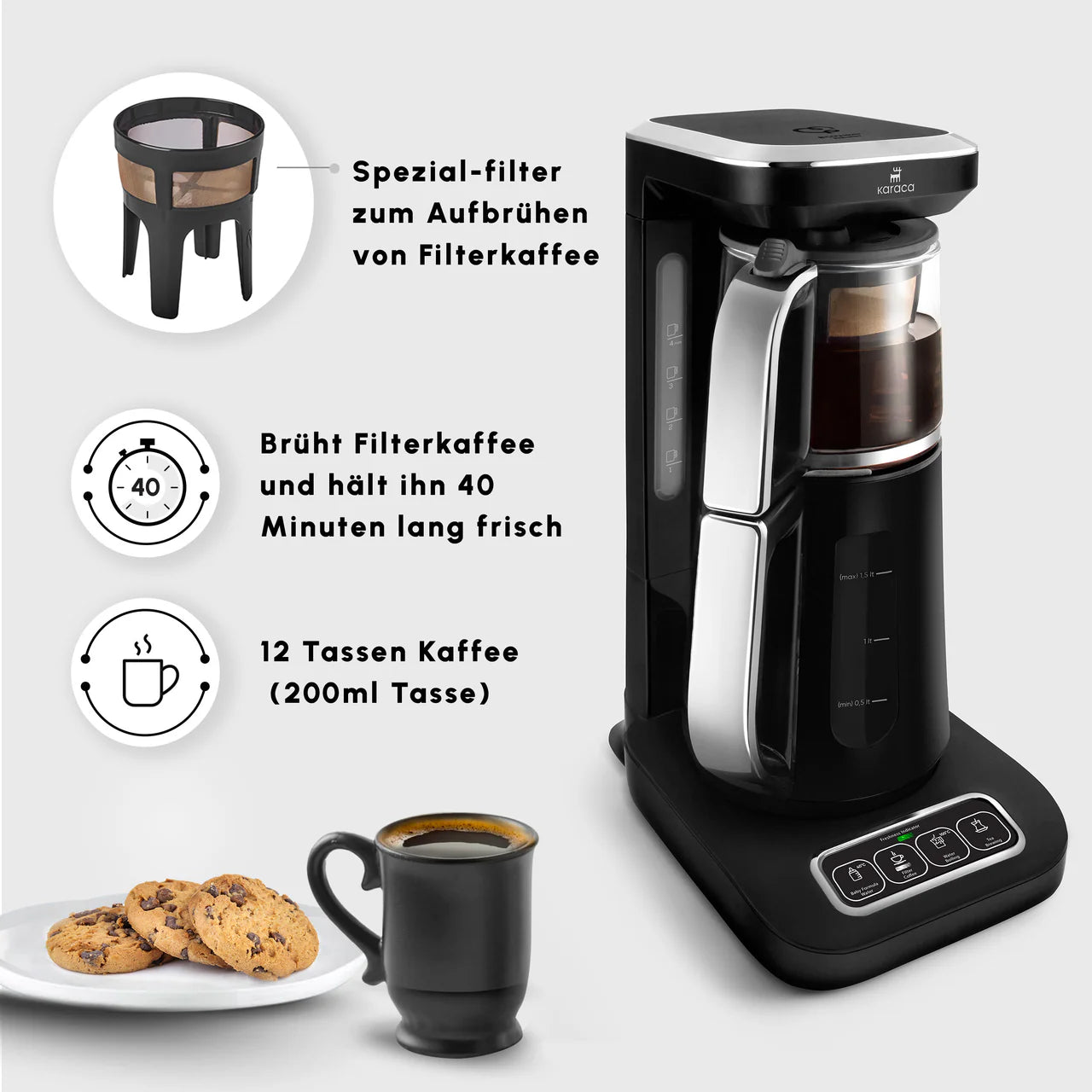 Karaca Robotea Pro 4’ü 1 Arada İngilizce Sesli Akıllı Çay ve Kahve Makinesi – Crome-Prenseshome Leyweg-Prenseshome Leyweg