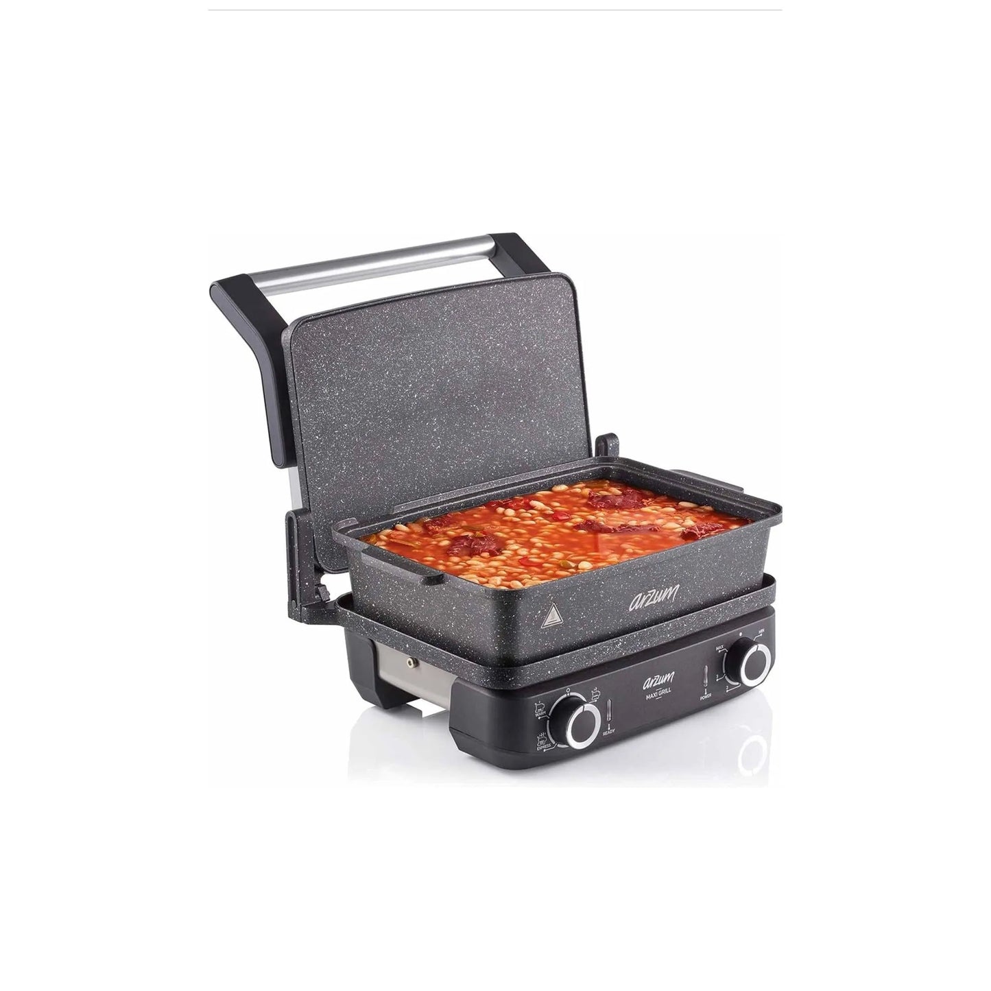 Arzum AR2043-INX Maxi Grill Çok Fonksiyonlu Pişirici + Fırın Tepsisi-Elektronik ürün-Prenseshome Leyweg-Prenseshome Leyweg
