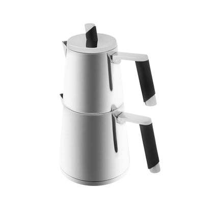 Karaca Powersteel 316+ Çelik İndüksiyon Tabanlı Çaydanlık Takımı – Orta Boy, Blend Tasarım-mutfak urunleri-PRENSESHOME LEYWEG-Prenseshome Leyweg